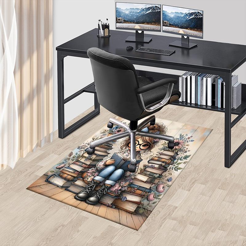 1PC girl books Extra Large Non Slip Floor carpet, Office, family, bedroom, Studio Large Area Rug Indoor Rugs