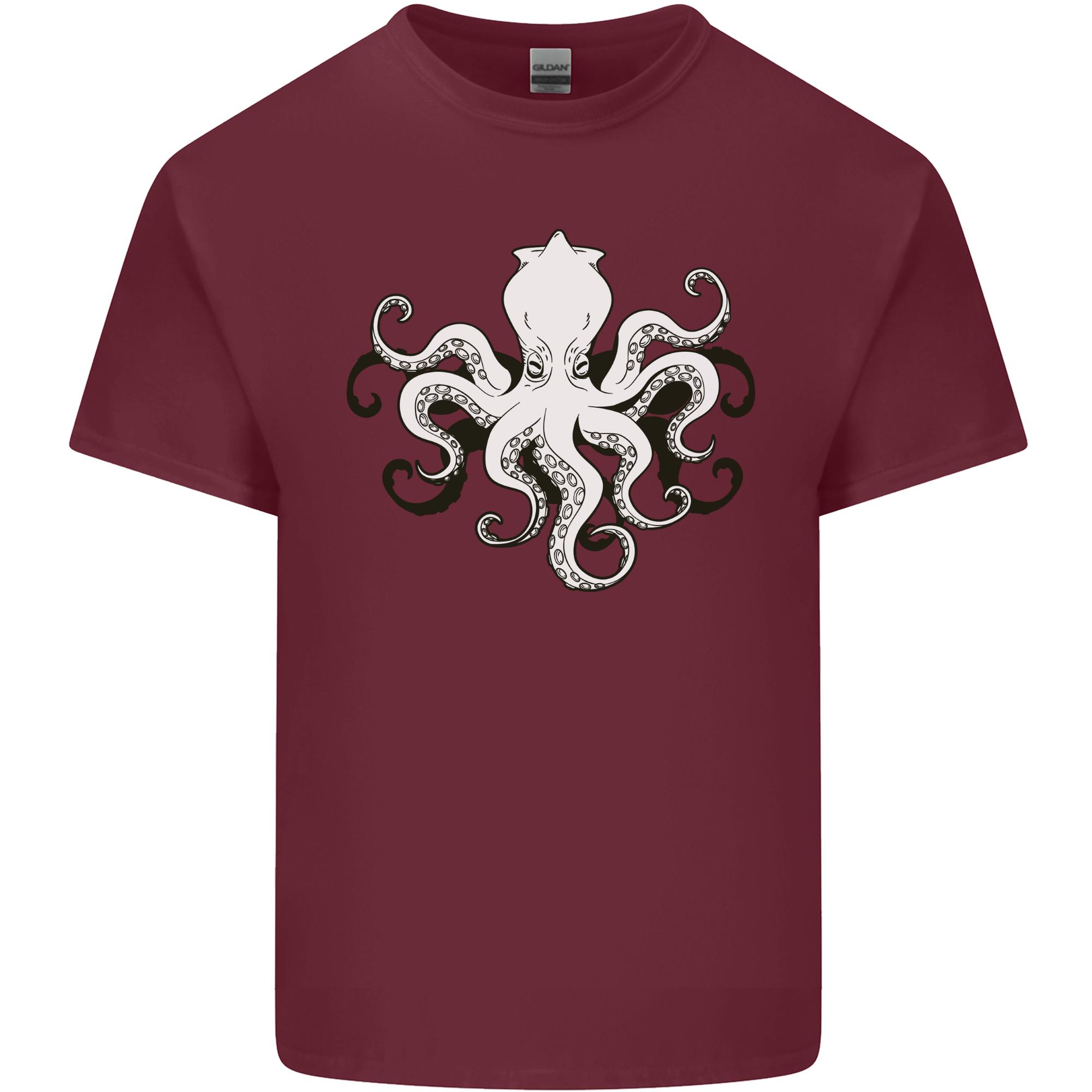 Octopus Cthulhu Squid Kraken Scuba Diving Unisexs Light Cotton TShirt S