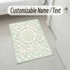 Vintage Compass Theme Soft Crystal Velvet Rug Custom Name & Text Print Non Slip Floor Rug for Bedroom Living Room