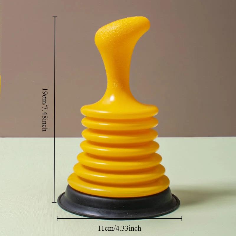 Portable Drain Cleaner for Kitchen and Bathroom Sinks, Heavy-Duty Plunger with Rubber Head and Handle