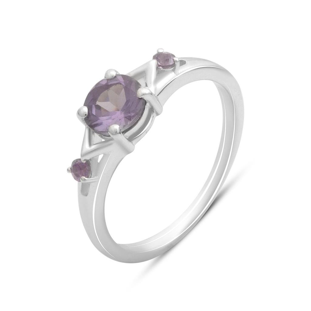 Серебряное кольцо с александритом 1.25ct, вес изделия 2,4 гр (2180111)