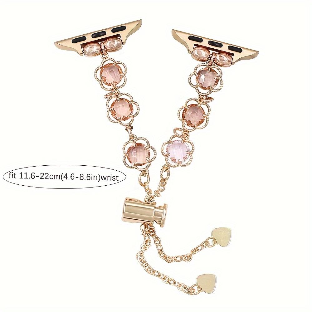 For Apple Iwatch, Fashion Multi Bead Wrap Five-leaf Grass Bracelet For Men And Women, 38/40/41mm 42/44/45/49MM Watch Strap