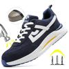 Breathable Work Sneakers Steel Toe Safety Shoes Men Anti Smash Anti-Stab Safety Work Shoes Men Women Safety Indestructible Shoes