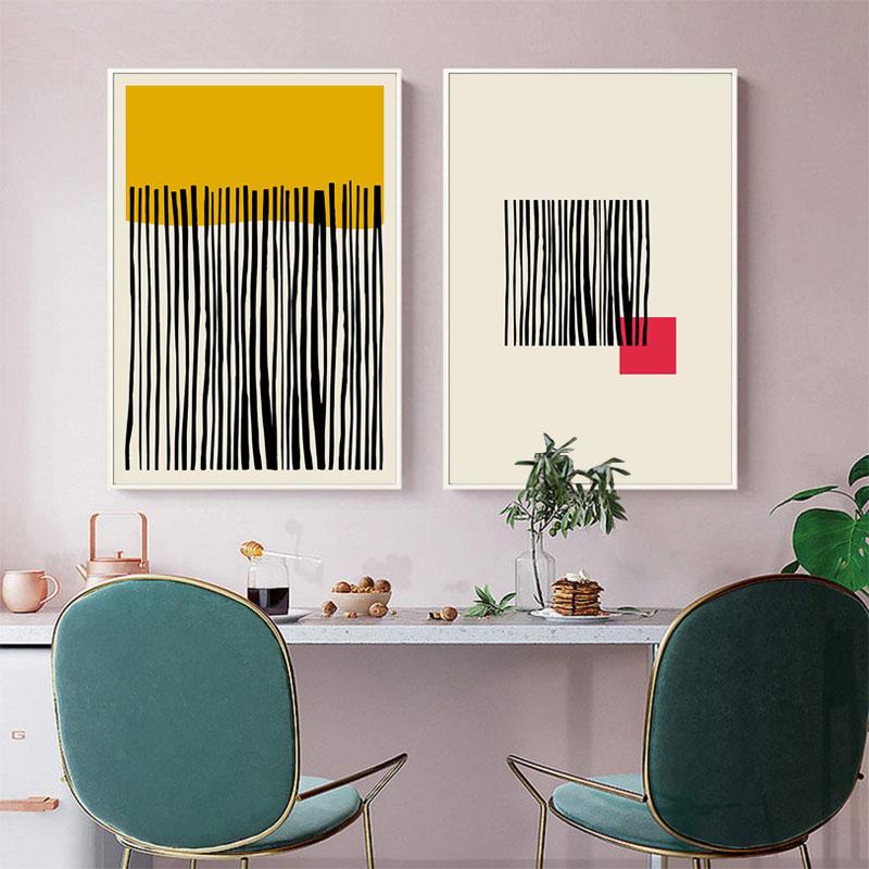 Wall Art Canvas Painting Home Decoration Modern Multicolored Abstract Geomotric Picture Prints Nordic Posters Modern Living Room