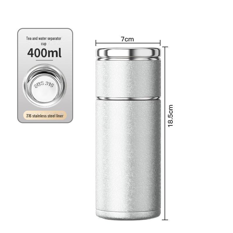 Compact 316 Stainless Steel Tea Infuser Thermos Cup - Portable Water Separation Design for Men and Women, Perfect Gift