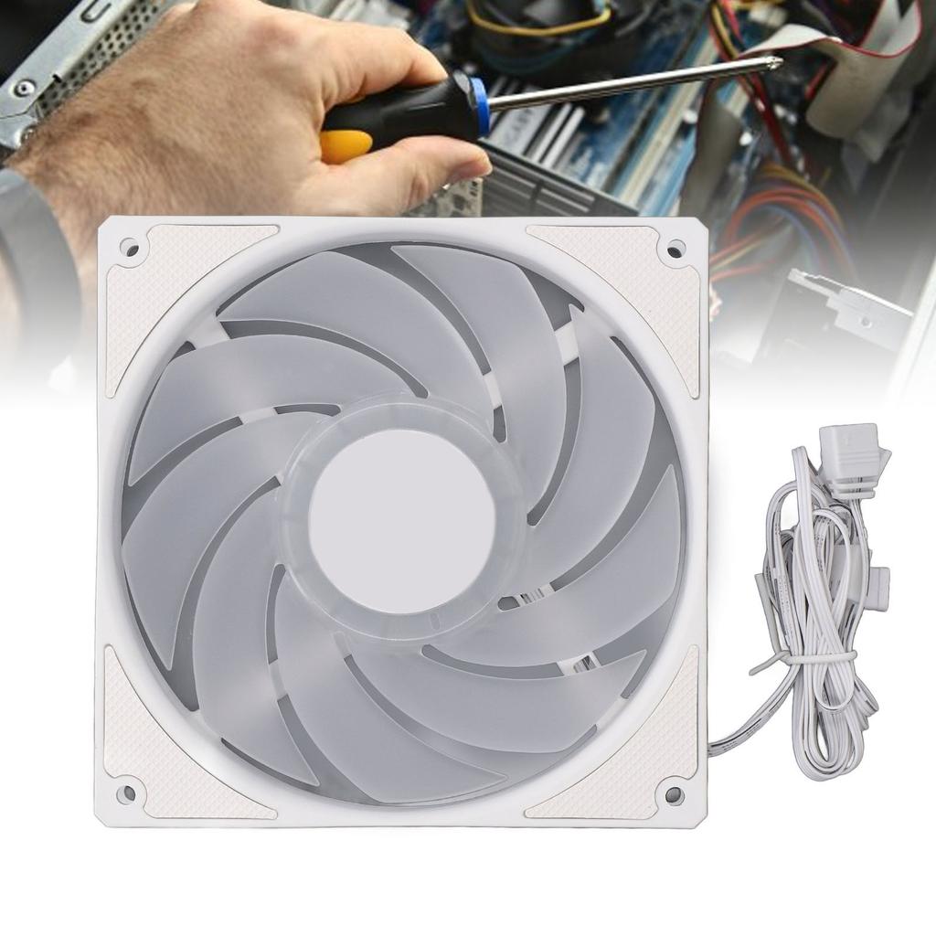 140mm CPU Fan 5V ARGB 2000RPM 4 Pin PWM MFDB Dynamic Pressure Bearing Reverse Blade Quiet Case Cooler Fan for PC