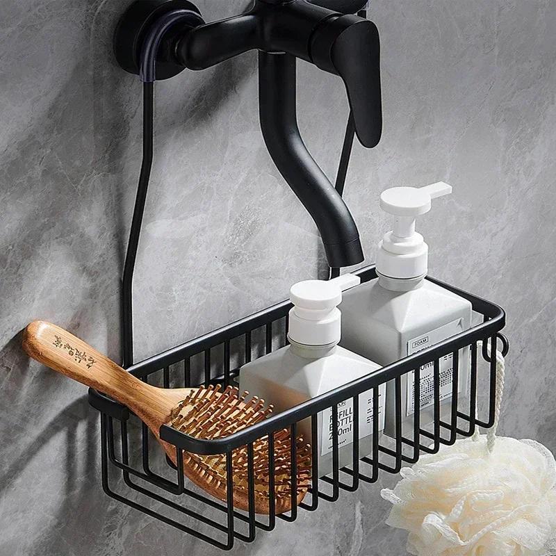 Convenient Toilet Shower Rack with No Drilling Installation Bathroom Storage Basket for Shower Room and Bath Products