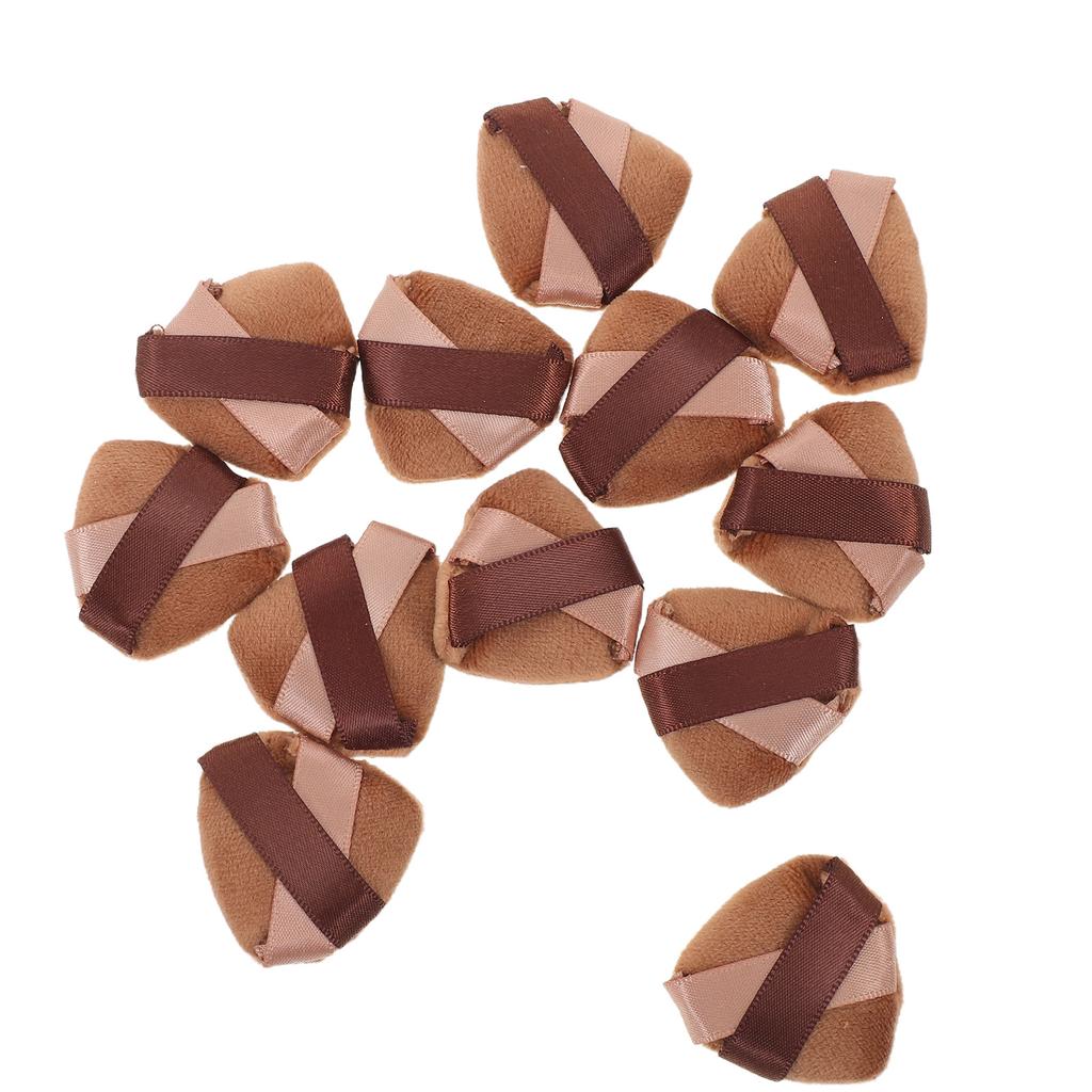 20Pcs Mini Triangle Powder Puff for Face Loose Setting Powder Application Soft Velour Foundation Blending Sponge Travel-Friendly
