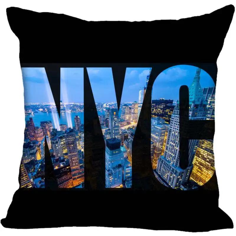 Individuelle New York City Quadratische Kissenhülle Individuelle Reißverschluss-Kissenbezughülle 45X45cm(Eine Seite)