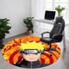 Naruto Flame Office Round Area Rug, Under Office Chairs Bedroom Living Room Home Decor  A1022150