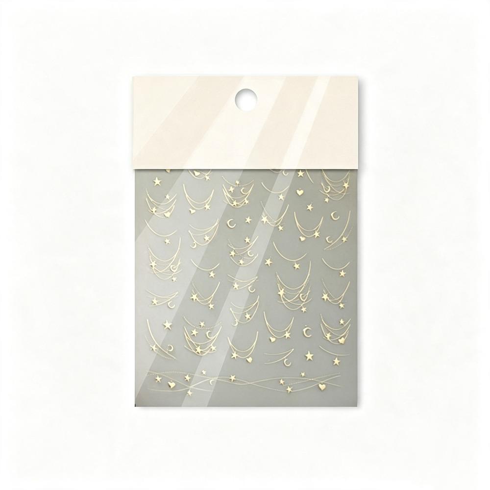 5D Effect Manicure Decals Self-Adhesive Nail Sliders Elegant Nail Decorations Beauty Manicure