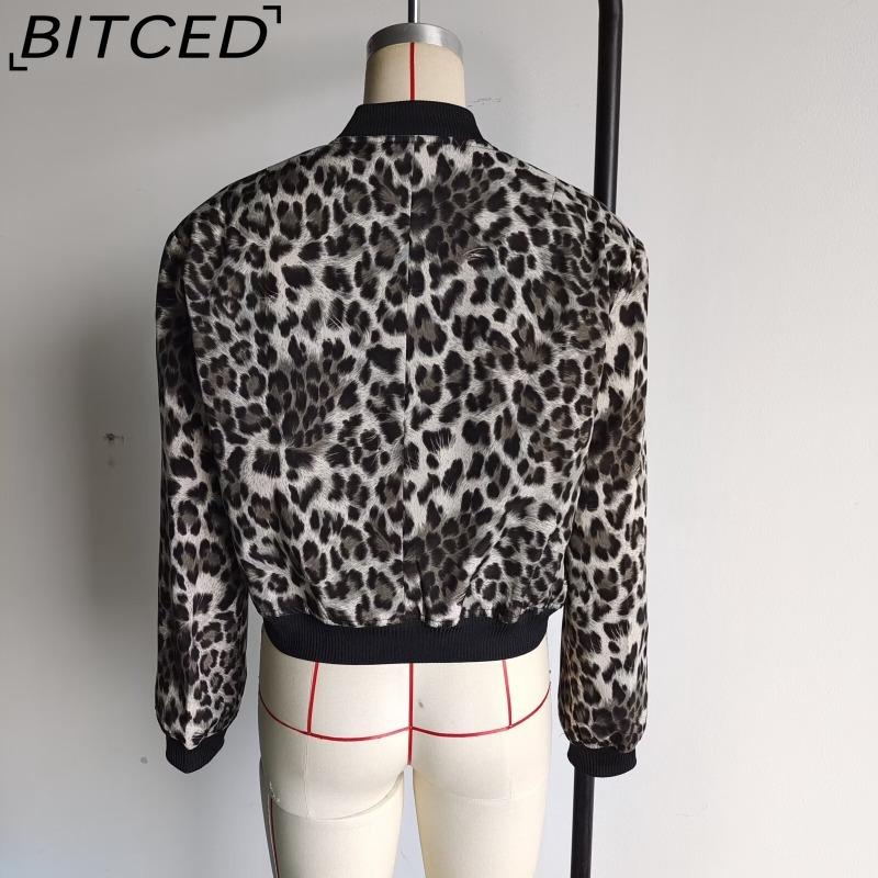 BITCED Spring Women's Oversized Pocket Jacket with Stand Collar