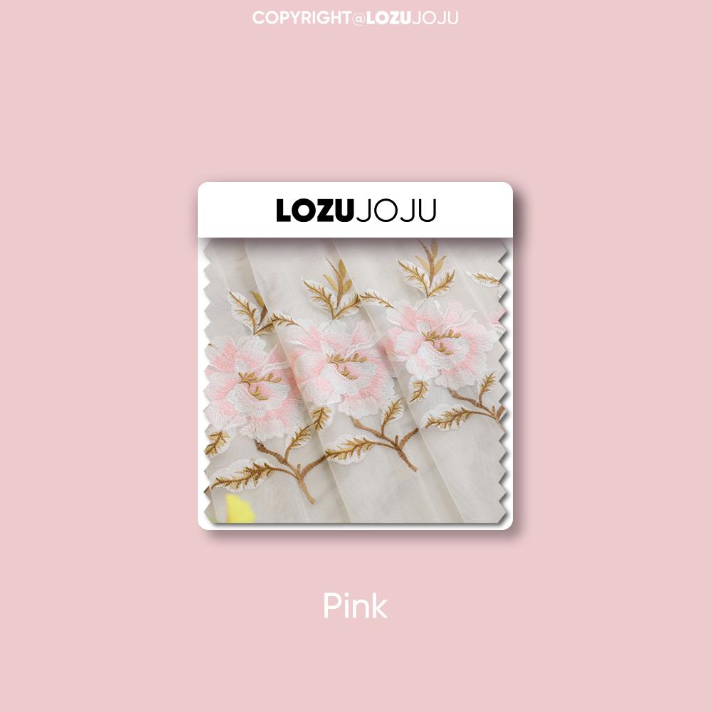 

1 шт. LOZUJOJU натуральные весенние розовые цветы в деревенском стиле вышитые прозрачные занавески тюль для гостиной спальни украшение окна домашний декор W100cm x L260cm розовый