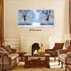 1pcs Winter Snow Landscape Decoration Painting Modern Simple Living Room Entrance Background Wall Hanging Painting Nordic Style