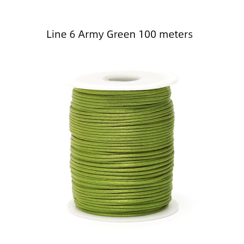 

Chinese Knot Line 6 Braided Rope Bracelet Men and Women Carrying Strap Handmade DIY Jewelry Accessories Material Woven Line Red Rope Army Green