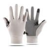 Lightweight Summer Sunscreen Gloves 1 Finger Open Perforated Anti Slip Breathable Ice Shreds Wrist UPF50+ Unisex for Driving
