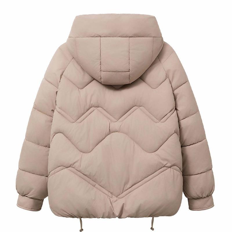 Women S Plus Size Hooded Thick Warm Fitted Puffer Coat