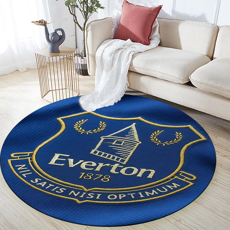 Everton FC Pattern Round rug,Carpet Rug for Living Room Bedroom Playroom ,Non-slip Floor Mat,Holiday Gifts and Birthday Gifts.