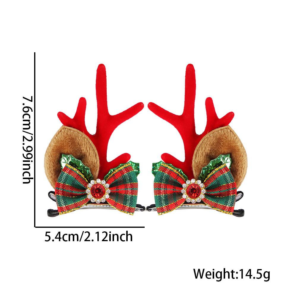 Christmas Hair Stylish Accessories With Cute Plush Antlers And Festive Decorations Women For