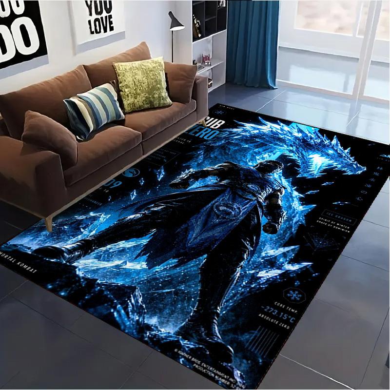 Mortal Kombat Carpet Rug for Living Room Bedroom Home Sofa Decoration,Kids play Non-slip Floor Mat