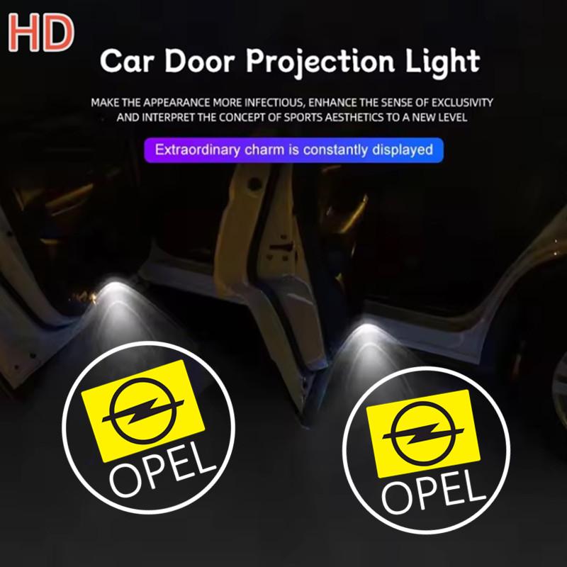 2PCS Car LED Door Projector Courtesy Welcome Light For OPEL Opc Insignia Vauxhall Astra Mokka Vivaro