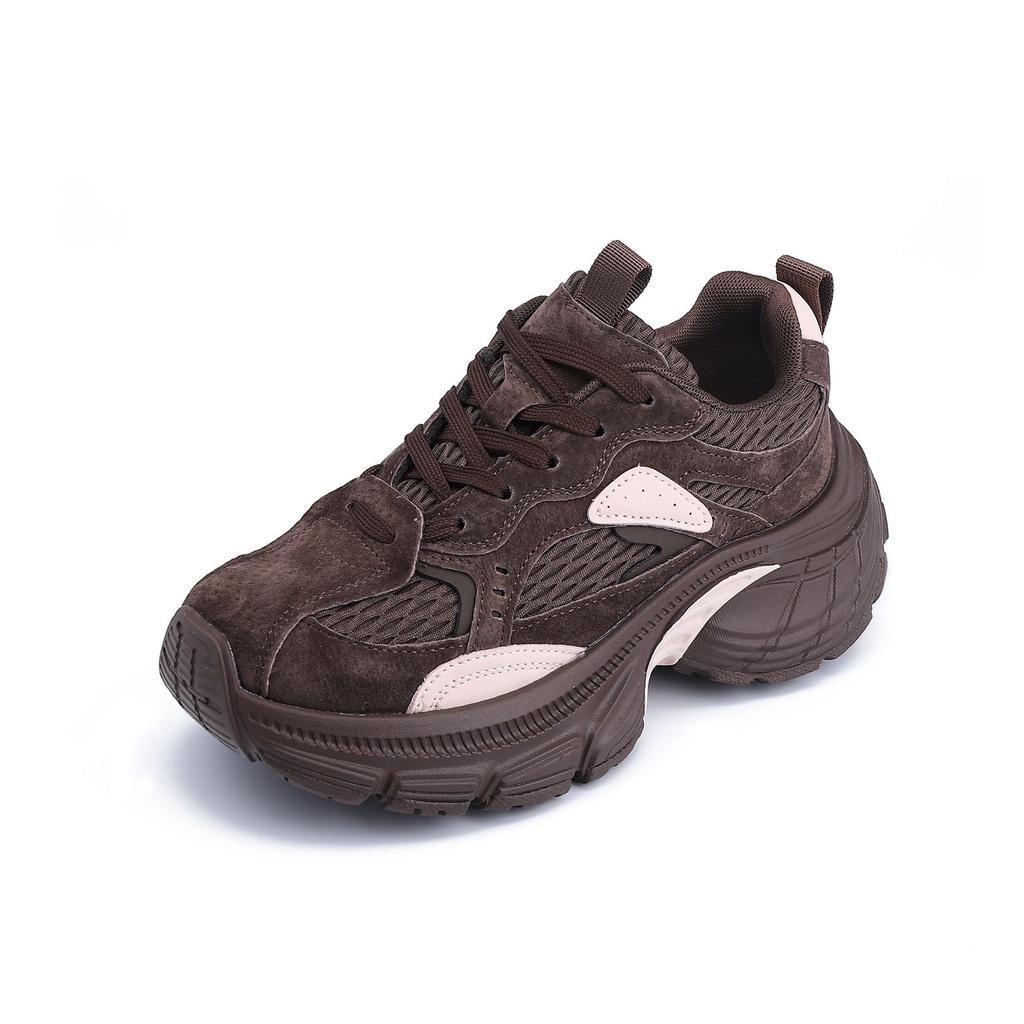 Grape Mom's New Retro Dad Shoes for Women, Small Thick-soled Heightening Women's Shoes, Niche Sports Shoes for Women