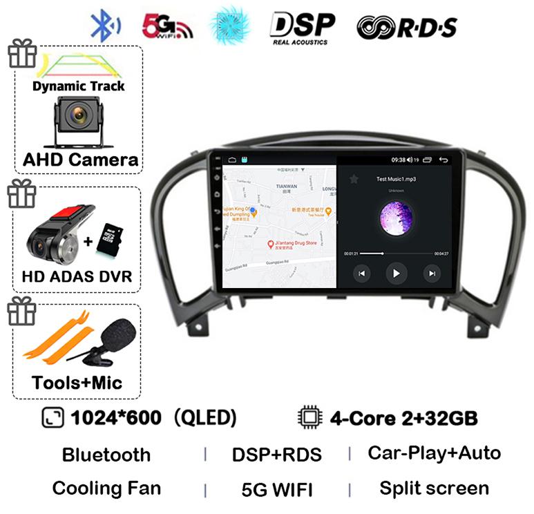 Android 14 Carplay Auto For Nissan Juke YF15 2010 2011 2012 2013 2014 Car Radio Multimedia Video Player GPS Stereo 360 Camera 4G