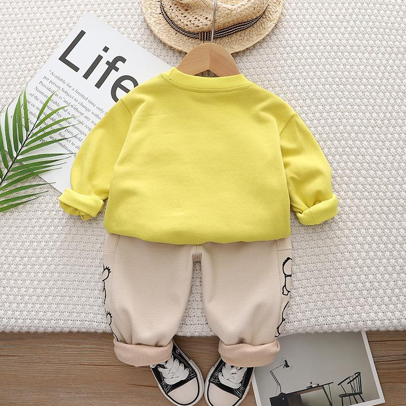 Modna nowa śliczna panda z kreskówek dla dzieci dwuczęściowy zestaw ubrań z kapturem