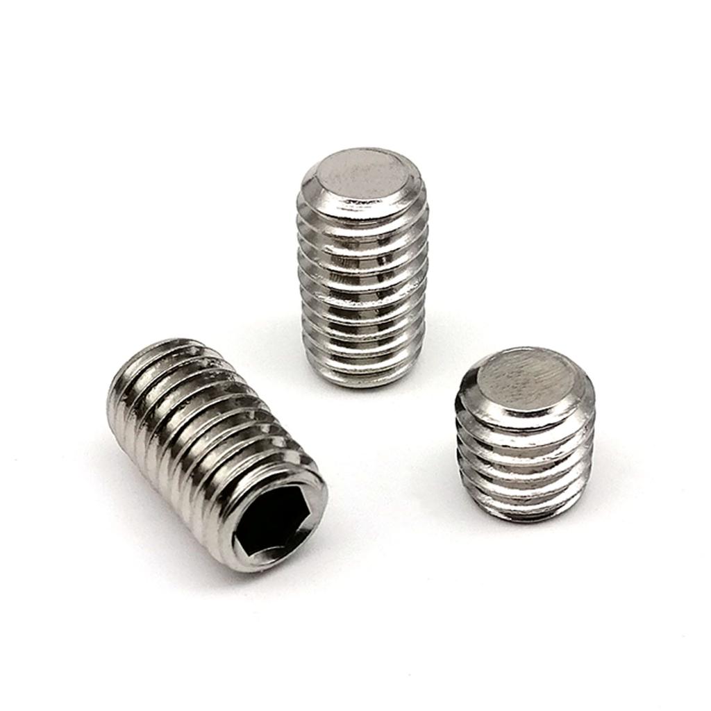 500/1500 M2 M2.5 M3 M4 M5 M6 M8 DIN913 304 Stainless Steel Black Hex Hexagon Socket Allen Flat Point Grub Bolt Set Screw Kit Box