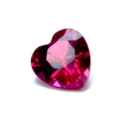 1 Karat Natürlicher Roter Rubin Herzschliff ZERTIFIZIERT 6x6 MM Ringgröße Loser Edelstein