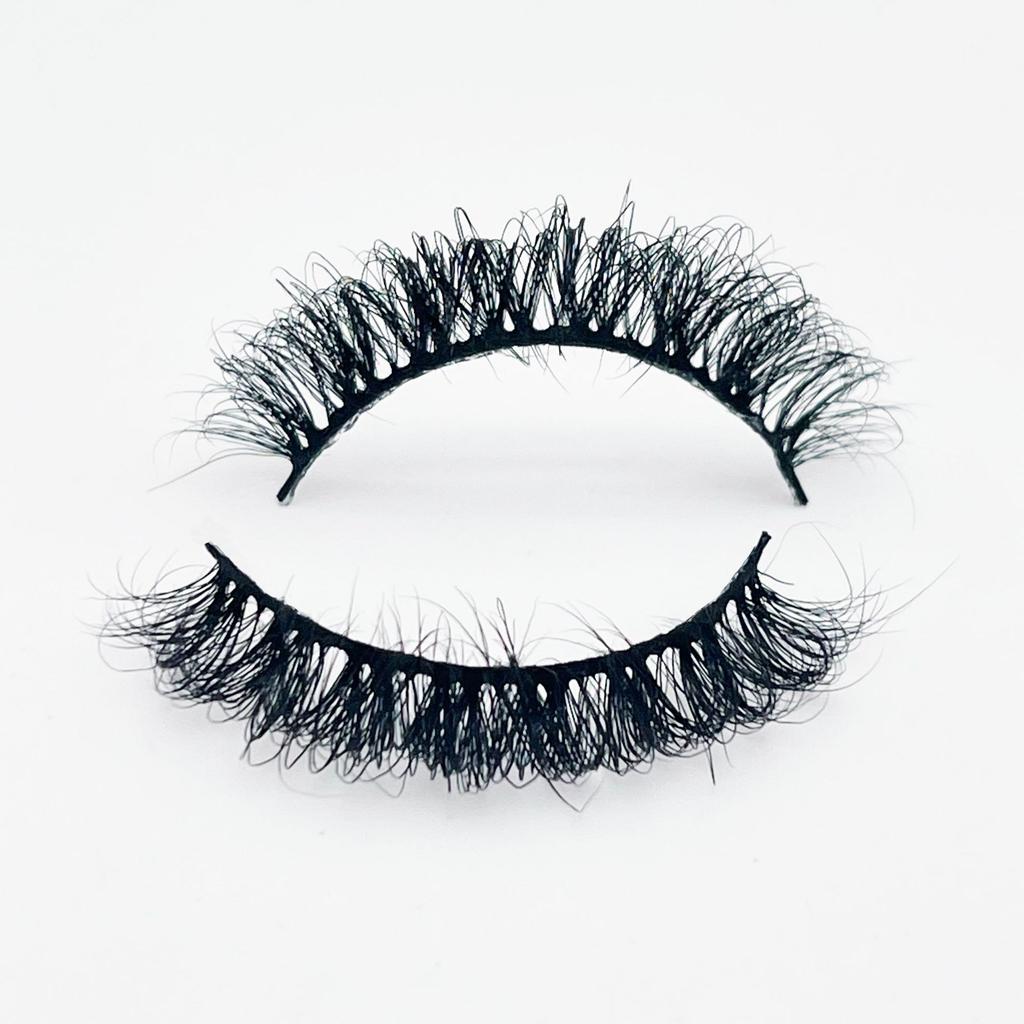 Neues Produkt 15 mm Nerz-gelockte gebratene Wimpern Europäischer und amerikanischer Naher Osten Kurze Wimpern Natürliche weiche russische Locken Falsche Wimpern