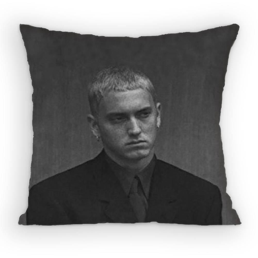 Rapper Singer EEminem Pillow Case Antidustmite Pillowcase Invisible Zipper Silky Short Plush Sofa Cushion Cover