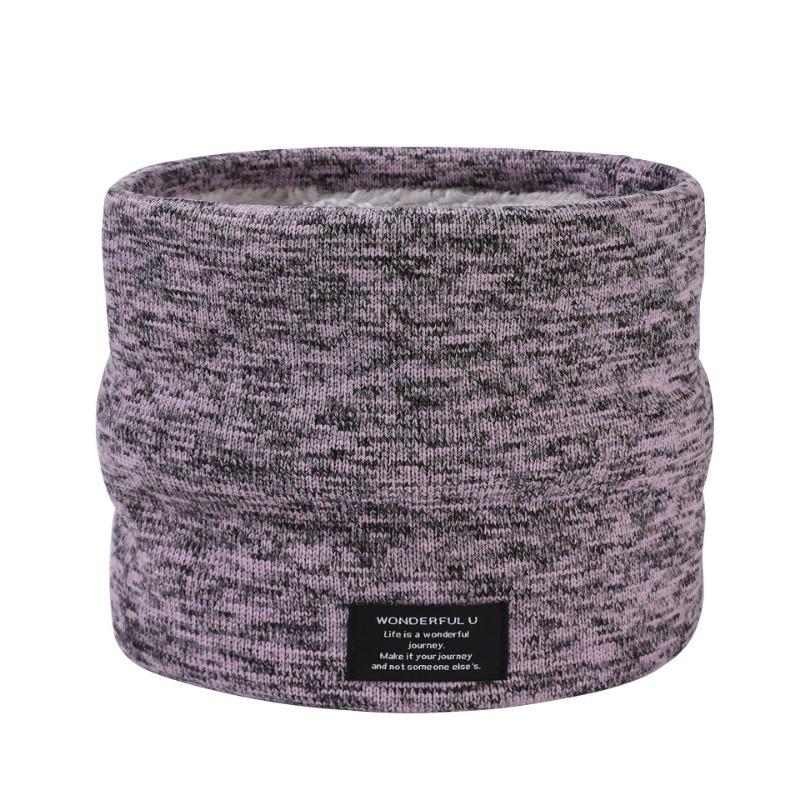Winter Men's Knitted Scarf Outdoor Cold-proof Cycling Velvet Scarf Women's New Neck Cover Fashionable and Versatile