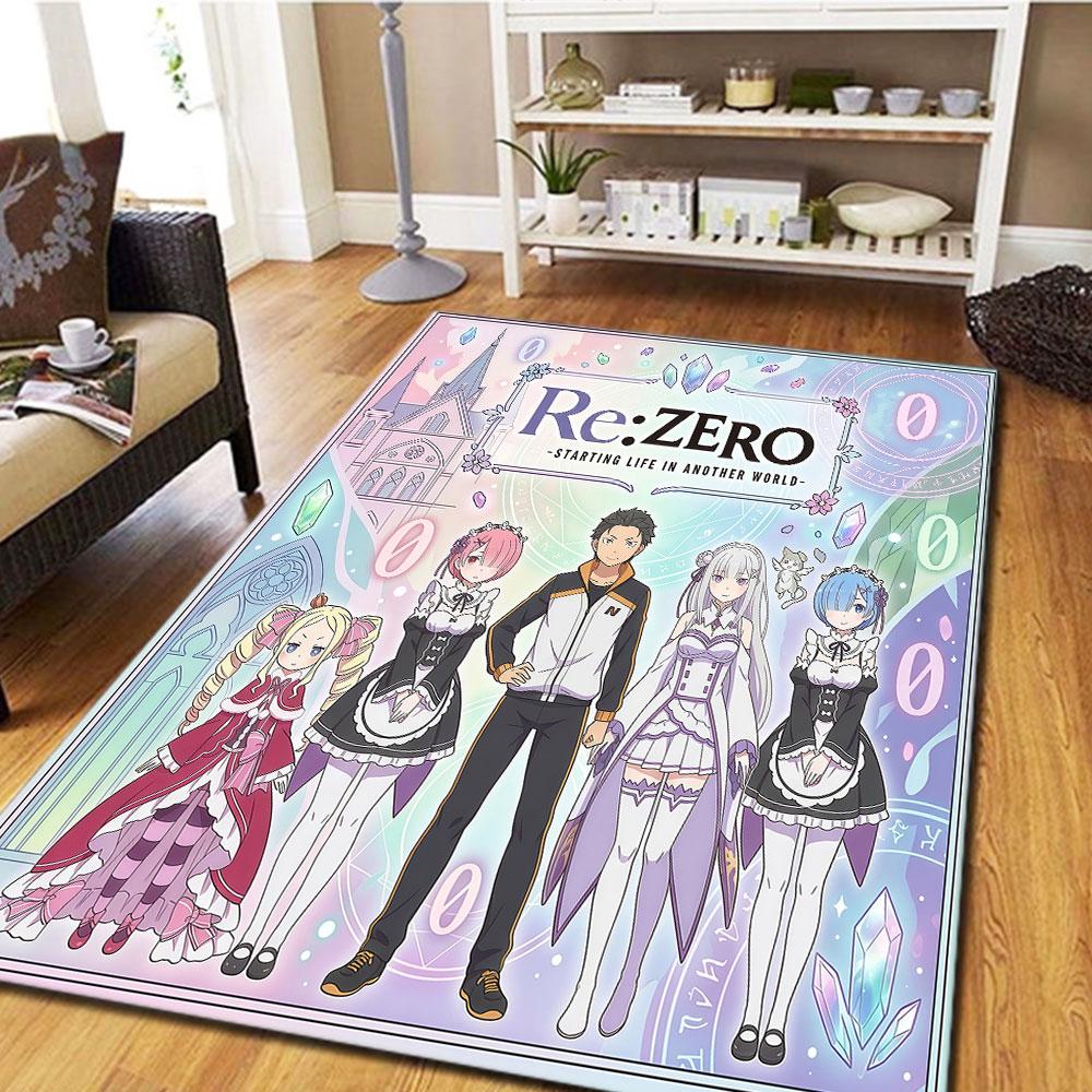 Re Zero Pattern Carpet for Living Room Play Floor Carpet Beds Birthday Gifts Gifts HE224