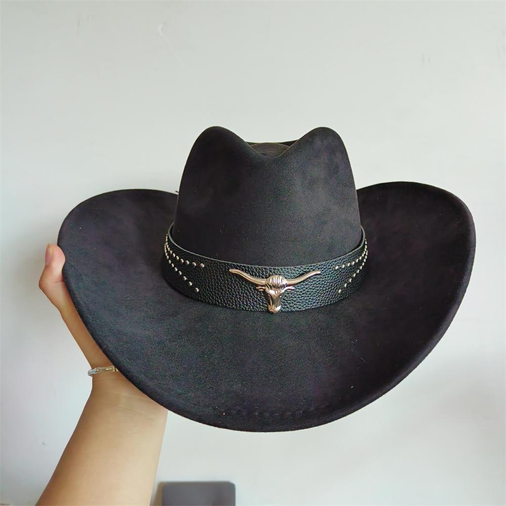 new western cowboy hat men suede hat wide brim cowboy hat with belt viet knight hat women sun protect cowgirl hat light hat
