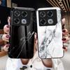 For Infinix GT 20 Pro 5G Tempered Glass Case Marble Pattern Protective Phone Cover
