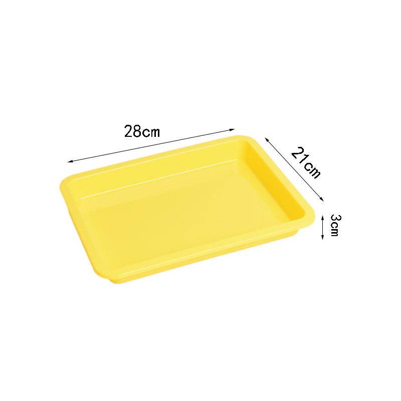 

Пластиковый квадратный поднос Яркий цвет Поднос для столовых приборов Поднос для сервировки Плоский поднос Подставка для сервировки кофе и чая Поднос для активности Органайзер
