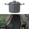 Gray 6L Dual-Purpose Pot Multi-function Barbecue Pot Bbq Accessory Collapsible Cookware Stainless Steel Construction