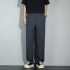 Black Suit Pants Men's Autumn and Summer Drape Loose Straight Pants Trendy Casual High-end Wide-leg Trousers