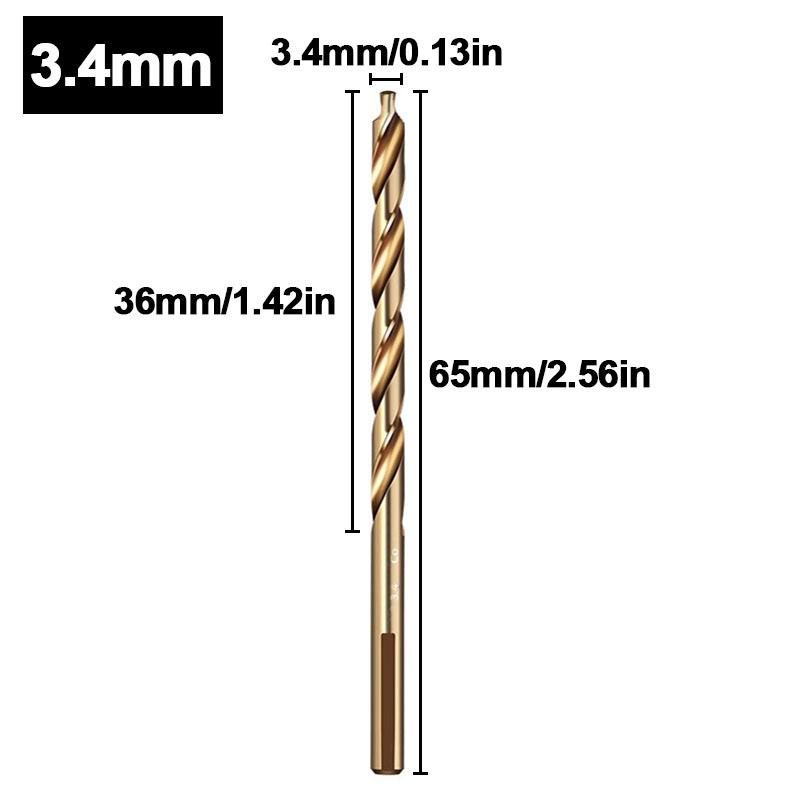 Cobalt Step Drill Bit M35 High Speed Steel Straight Shank 3-13mm HSS Twist Bit for Metal Stainless Steel Iron Drilling