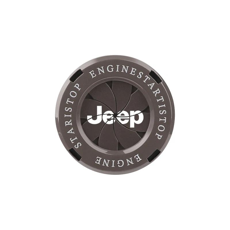 Für Jeep Auto Keyless Start Abdeckung Zündknopf Dekorativer Ring Für Jeep Grand Cherokee Wrangler JK Gladiator Compass Renega