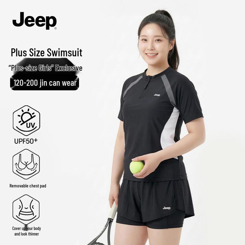JEEP Women's One-Piece Conservative Flat-Leg Swimsuit