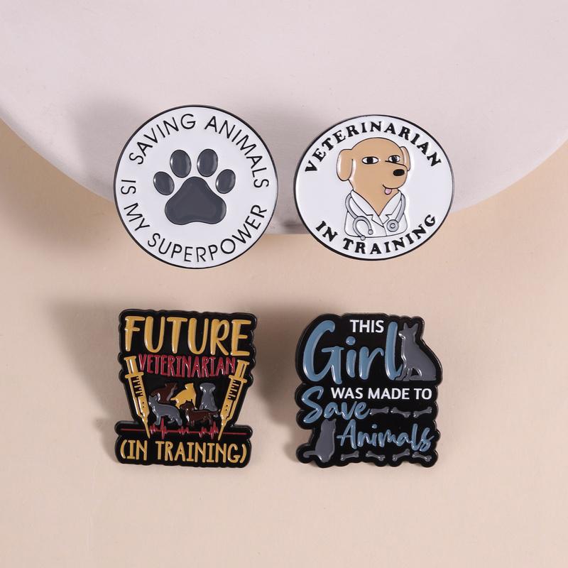 Future Veterinarian Enamel Pins This Girl Was Made to Save Animal Funny Animal Lover Brooch Lapel Badge Jewelry Gift for Friends