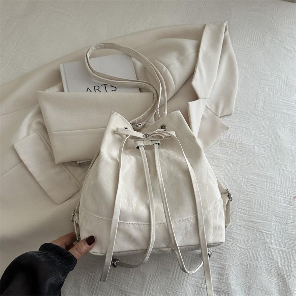 

New Versatile Women s Bucket Bag Small Water Bucket Bag Crossbody Bag Backpack Design Sensation High Quality Trendy Shoulder Bag бежевый