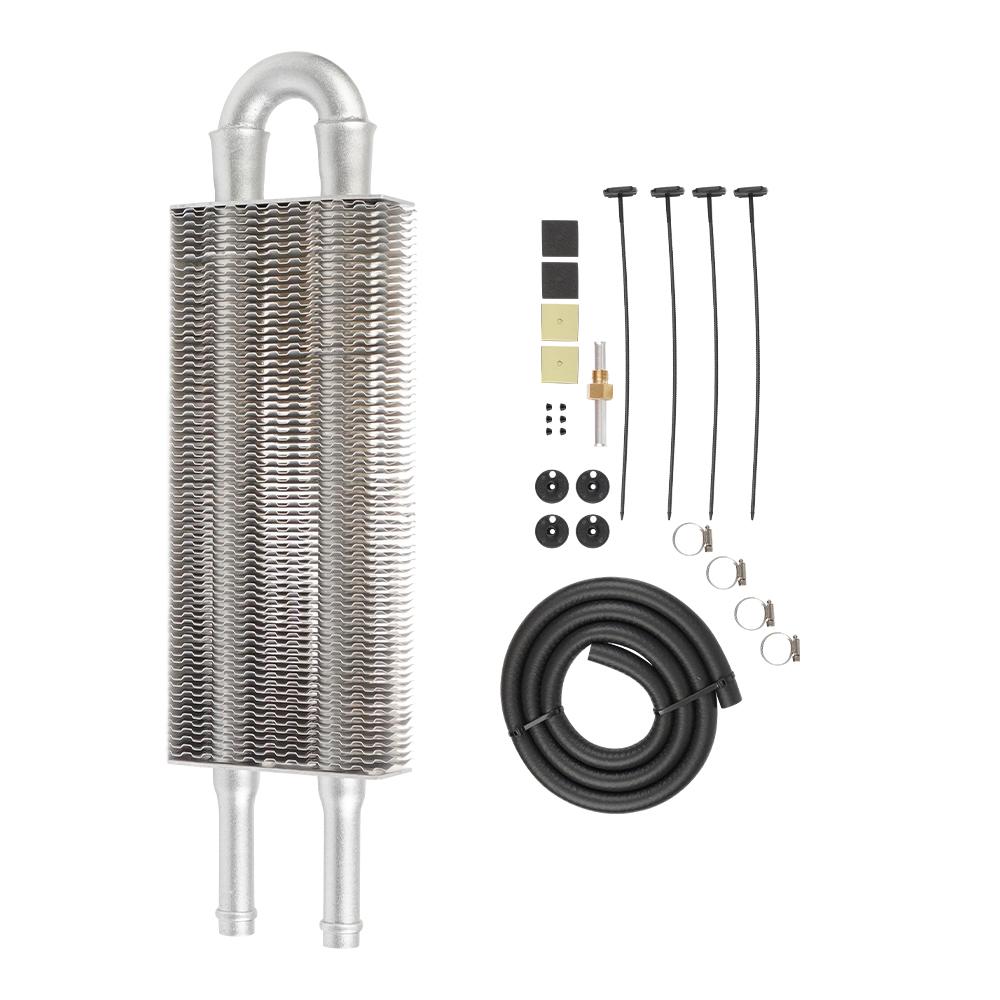 

Универсальный комплект масляного радиатора на 2 ряда, алюминиевый дистанционный охладитель двигателя трансмиссии, комплект для преобразования радиатора в ручной режим серебряный