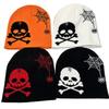 Jacquard Skull Pattern Handmade Elastic Hat Soft Winter Warmer Knitted Hat Cold Winter Presents for Students Teens