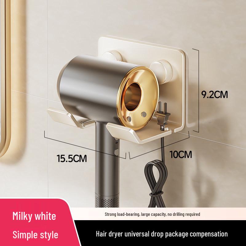 

No-Drill Hair Dryer & Towel Holder for Bathroom Vanity