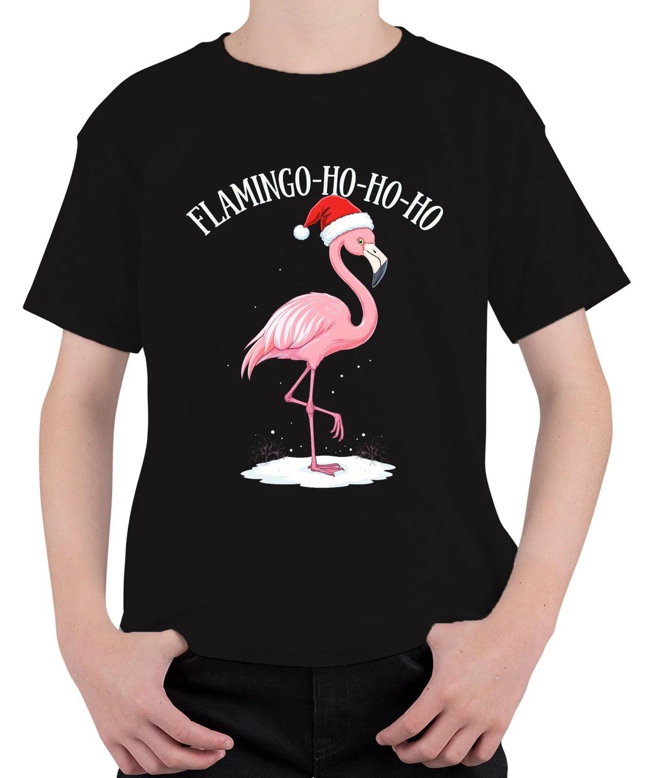 FLAMINGO-HO-HO-HO Weihnachtsflamingo Weihnachten Lustig Geschenk Unisex Kinder T S