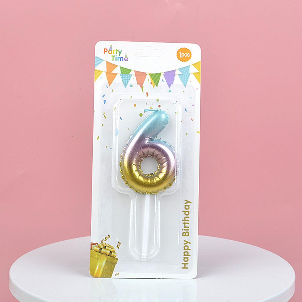 1 PC Creative Digital Candles Color Candle Birthday Cake Decoration Gradient Cake Love Topper Party Supplies