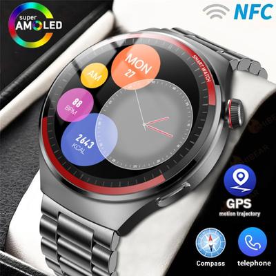 SACOSDING GT4 Pro GPS NFC Akıllı Saat Erkekler 466*466 AMOLED Ekran Kalp Atış Hızı Bluetooth Çağrı IP68 Su Geçirmez Erkek Akıllı Saat 2024